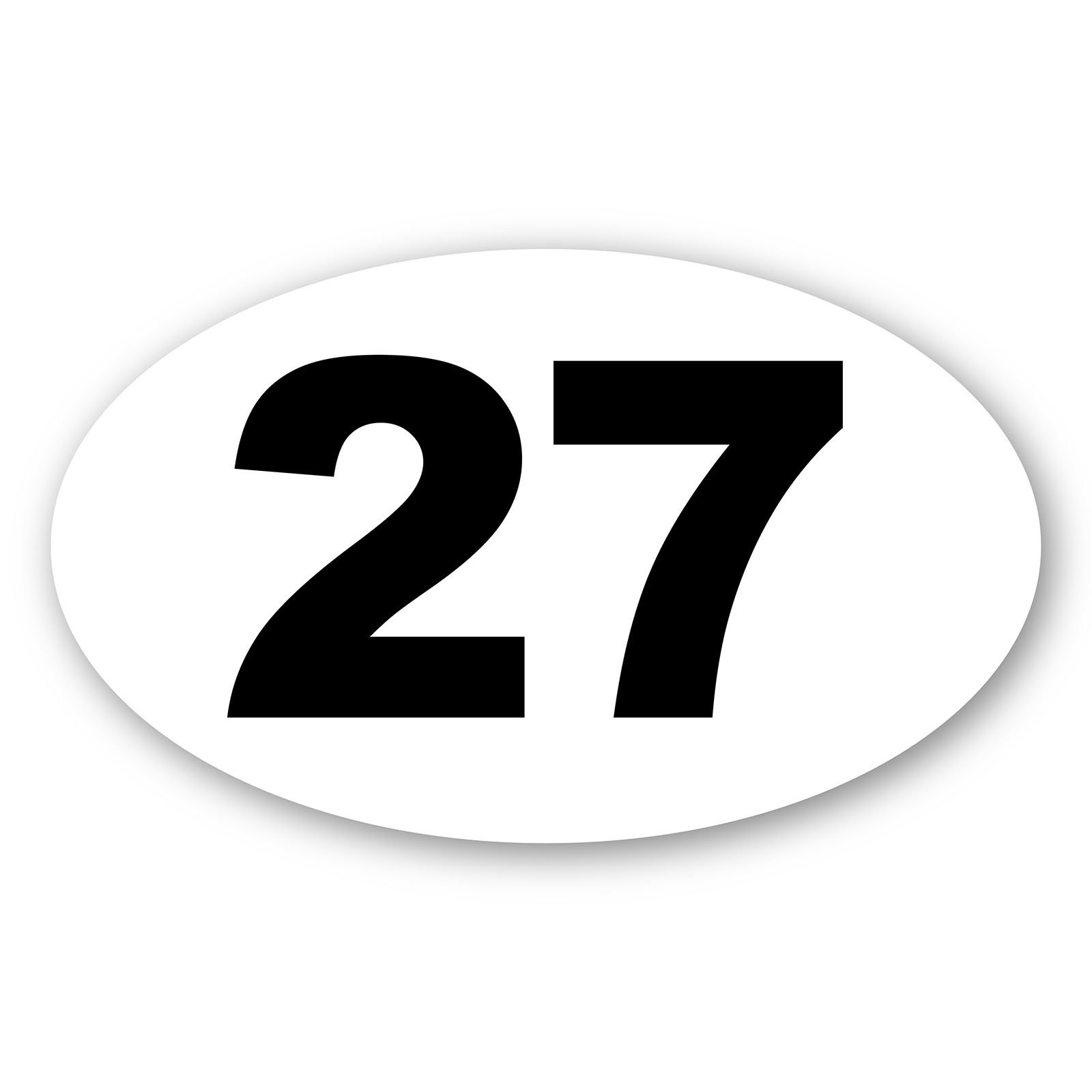 Personalized 2pcs Oval Racing Number Plate 8 in/ 10in Height Sticker /Magnet