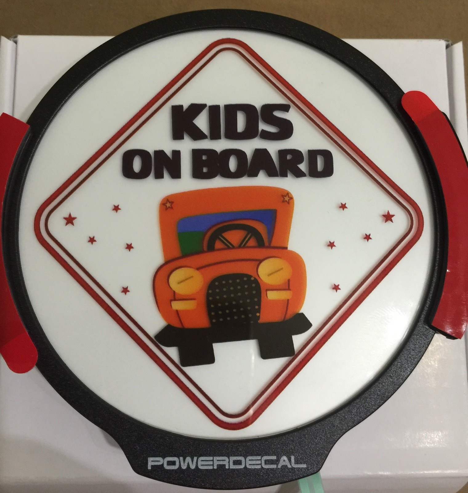 Kids On Board Light Up Decal Powerdecal LED Motion Sensing Auto Decal