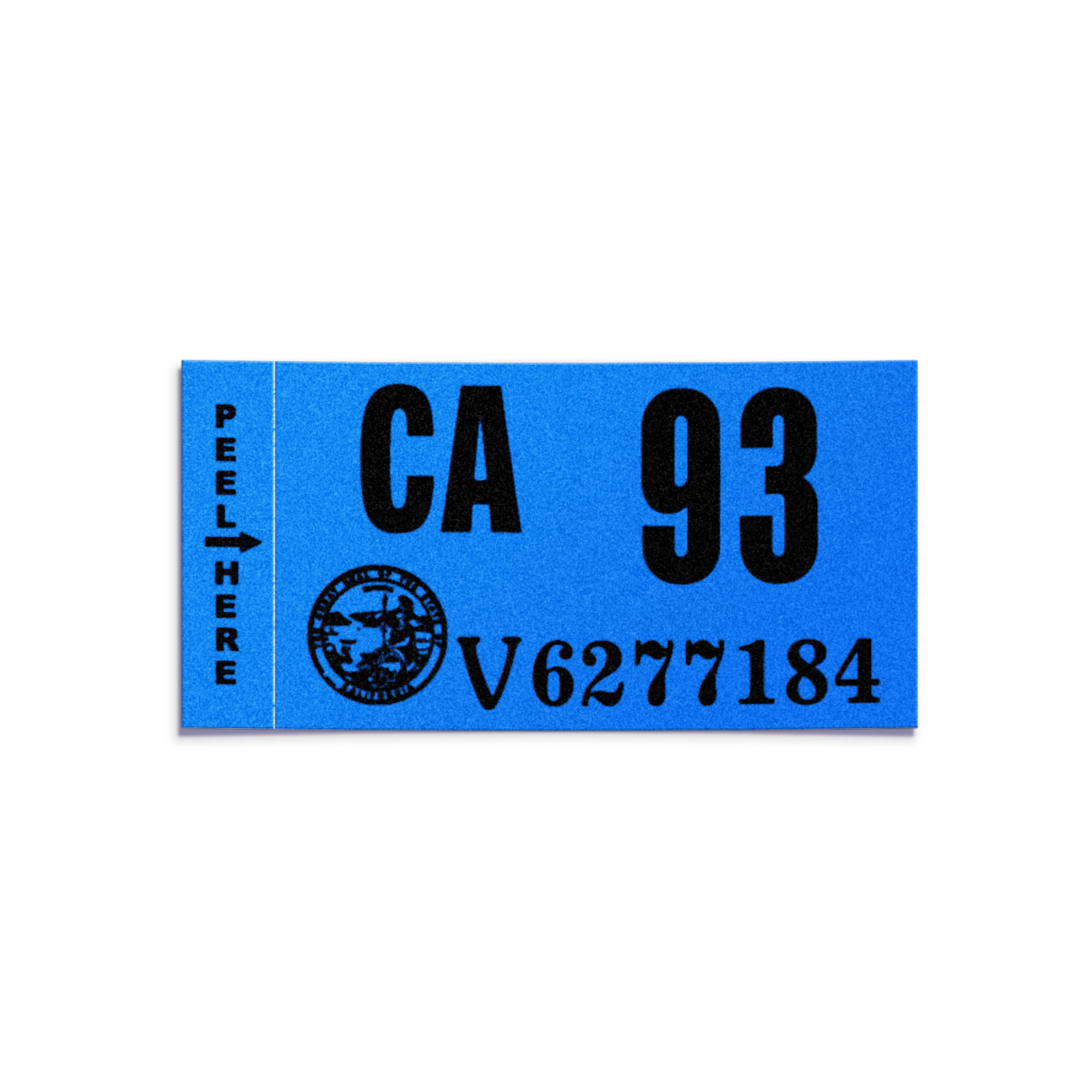 1993 California License Plate YOM Registration Sticker – CA DMV – Free Shipping