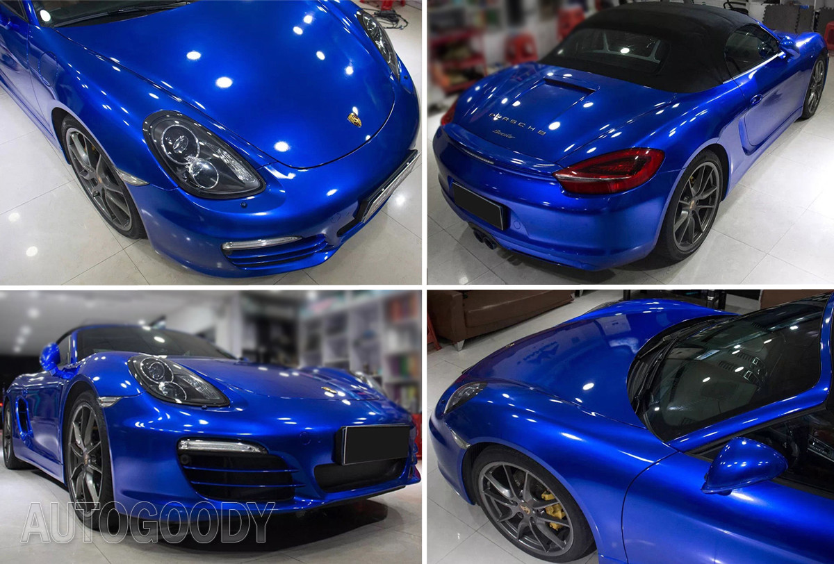 Premium Super Gloss Metallic Blue Vinyl Film Wrap Sticker Decal Air Bubble Free