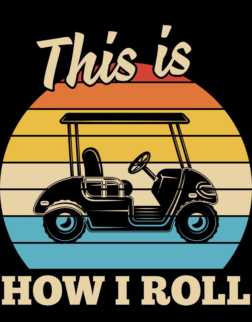 Golf Cart Funny Phone Sticker (2 Inch) Quote How I Roll Cart Golfing Beer