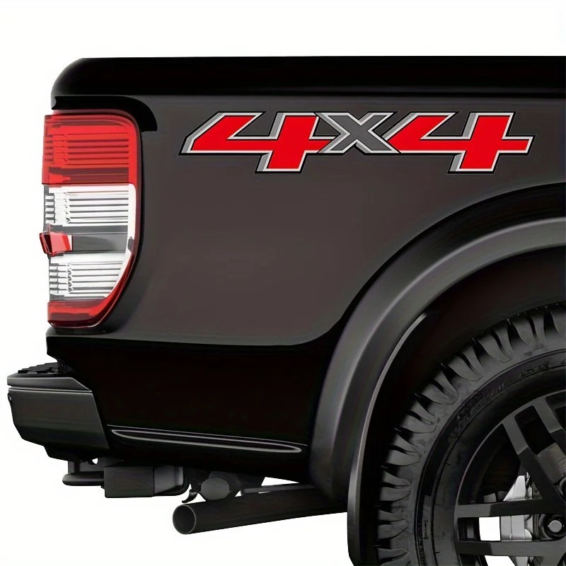 2Pcs 4X4 Off Road Truck Bed Side Vinyl Decals Waterproof Stickers for Pickup SUV