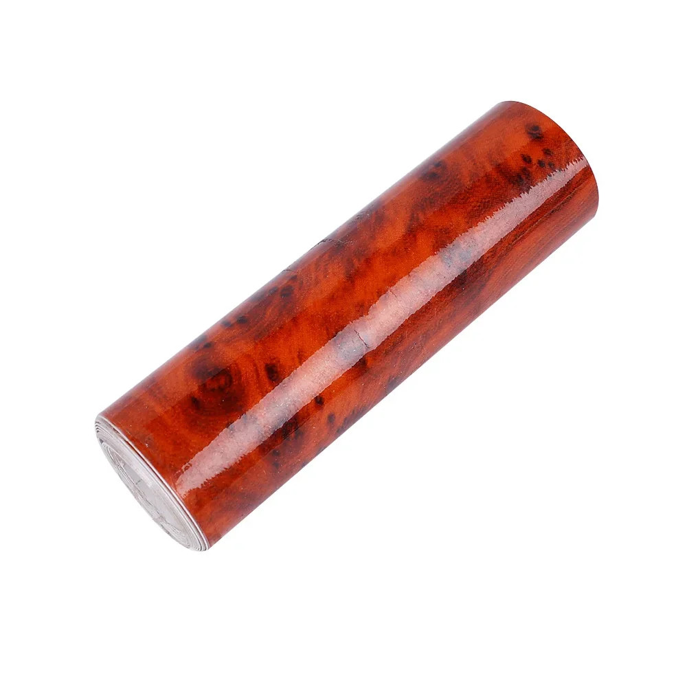 High Gloss Wood Grain Vinyl for Car Interior Furniture Countertop Wrap Sticker