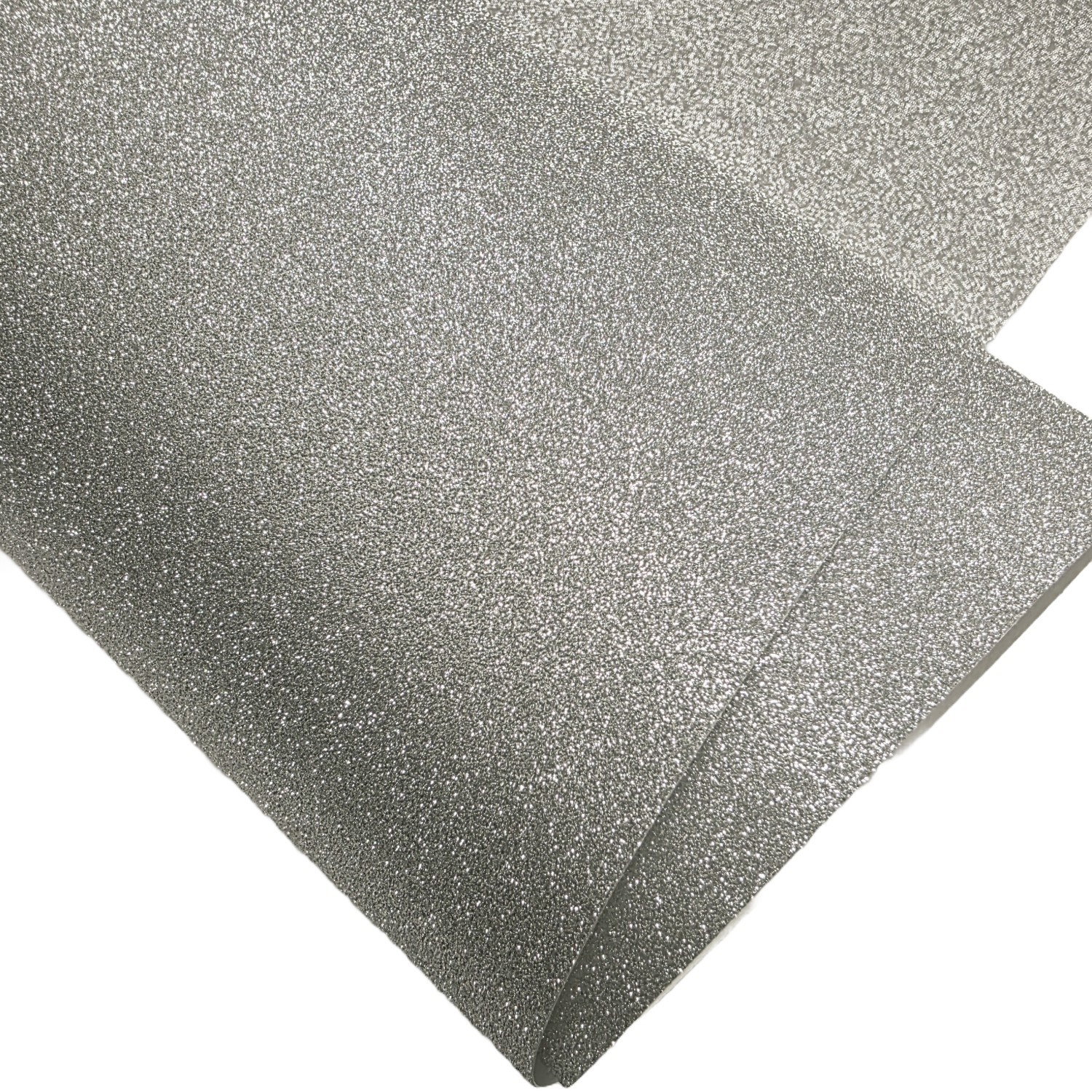 1FT x 4FT Matte Sparkle Metallic Diamond Silver Craft Adhesive Vinyl Wrap Film
