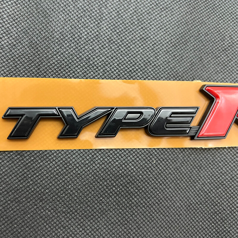 ABS Black Red Type R Racing Sport Rear Tailgate Emblem Badge For Honda