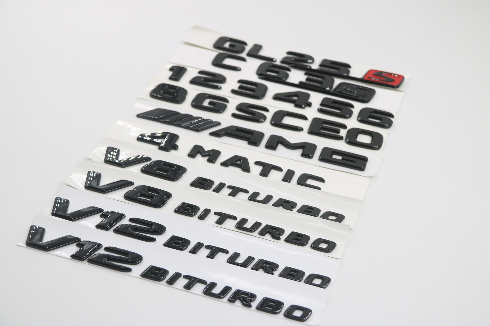 CLS Glossy black Set Rear Trunk Emblem Decal Badge AMG/CLS63S/V8Biturbo