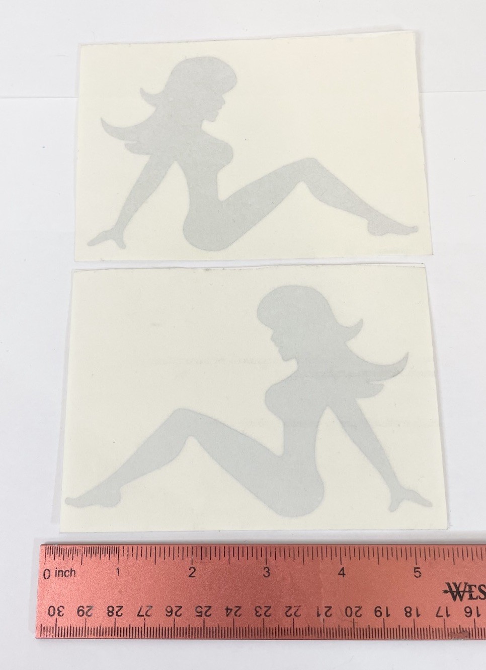 (2) Lot NEW Sexy Woman Long Hair Boobs Car Decal Sticker Mens Hot Rod Chevy