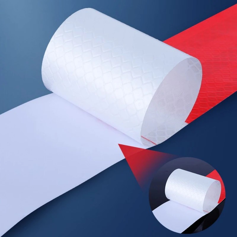 5cm Wide Red & White Reflective Adhesive Tape – Safety Sticker for Truck, Car, M
