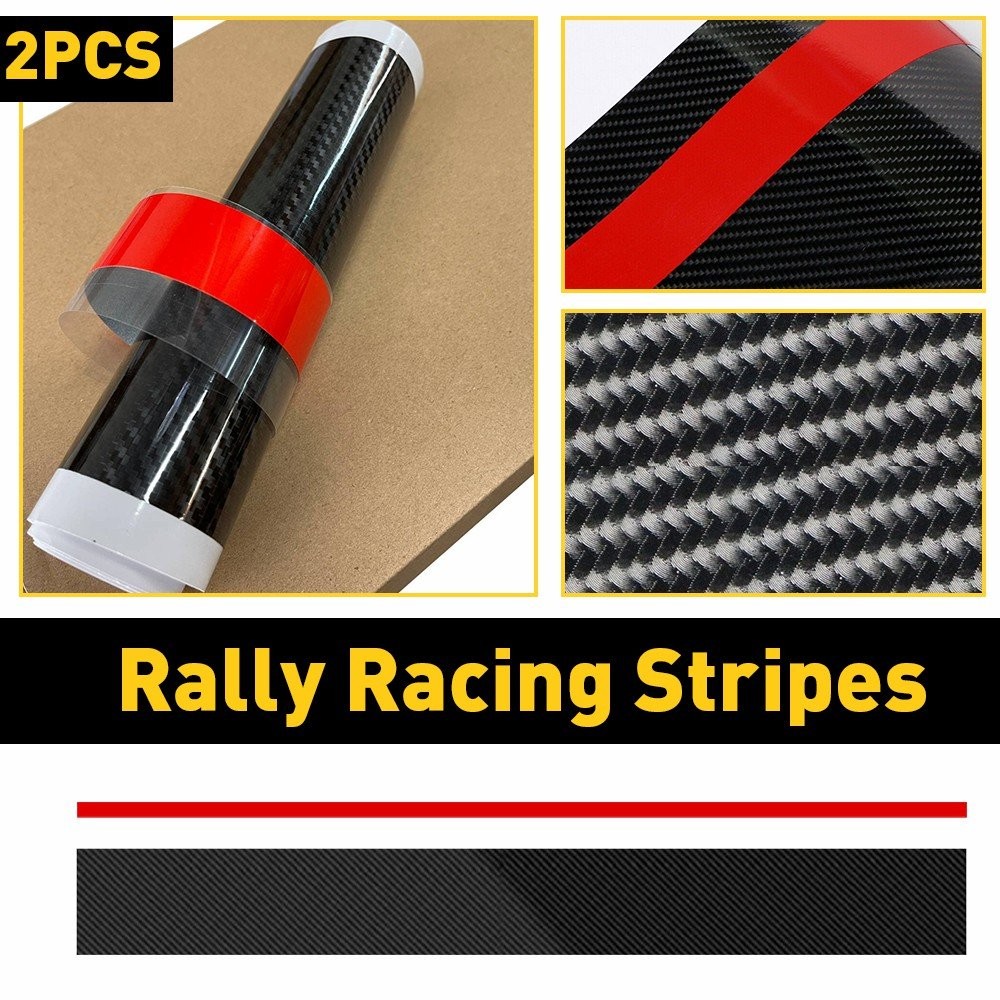 5D Carbon Fiber Car Hood Racing Sticker Stripe Decal For BMW Performance B