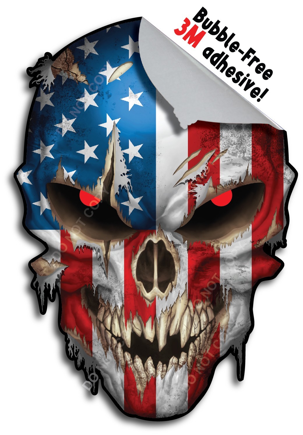 American Flag Skull Decal Sticker Car Truck Window Bumper Vinyl First Responder