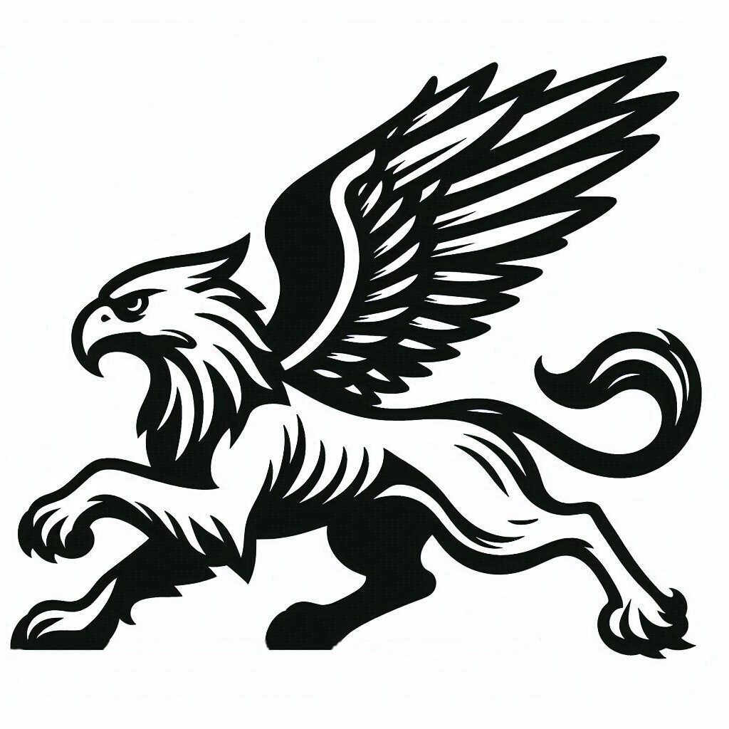 Griffin Fantasy Myth Dungeon Magic Tribal Vinyl Decal Sticker Left Right or Pair