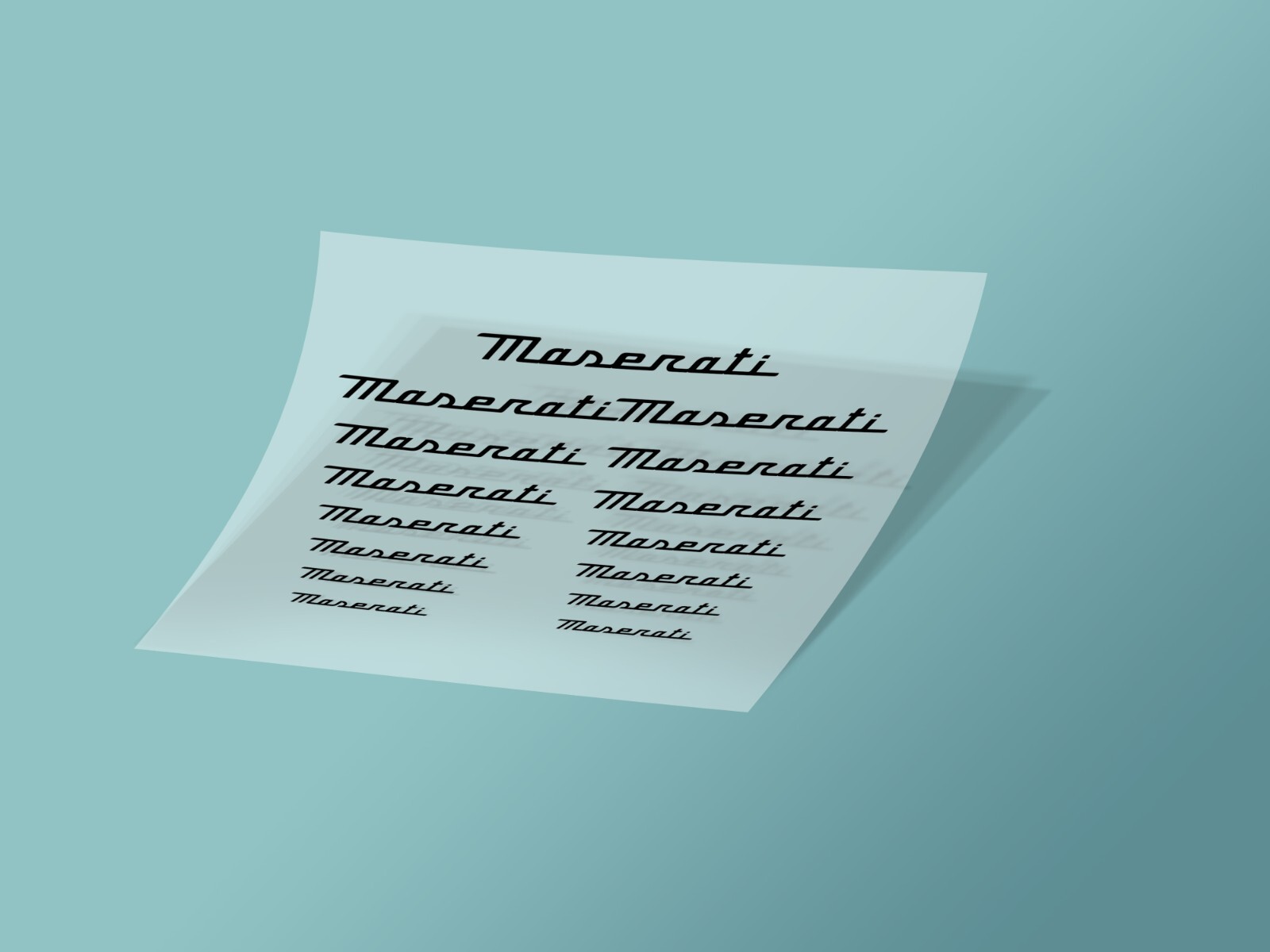 8pcs Maserati Caliper Decal Stickers, Die-Cut Vinyl Decal Sticker