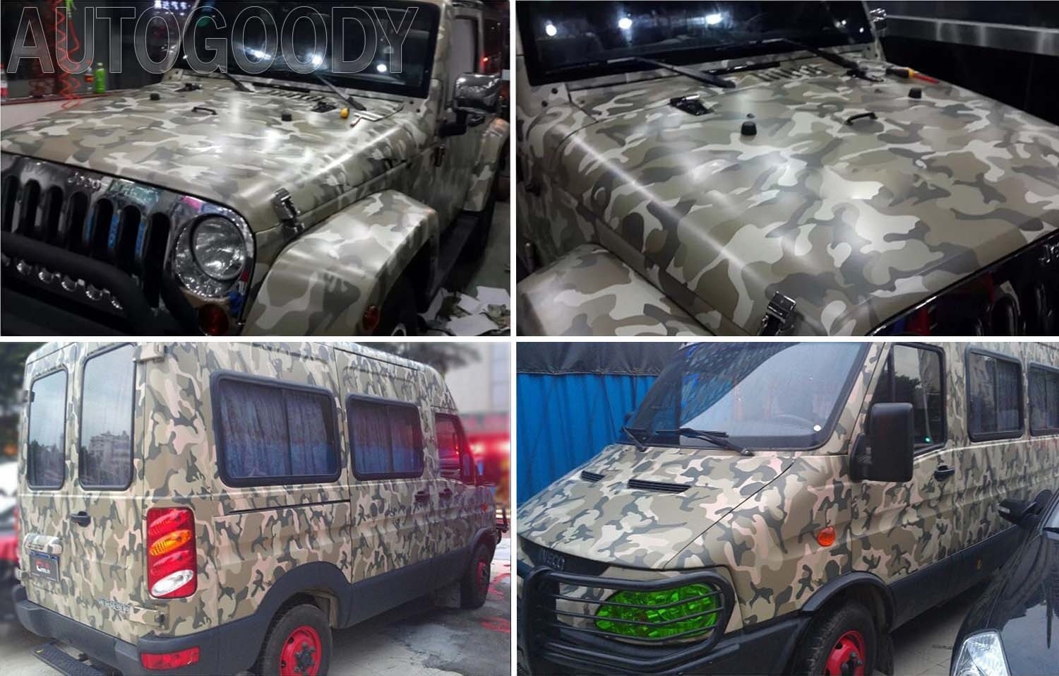 360″x60″ Army Camo Camouflage Desert Vinyl Film Wrap Air Bubble Free 30ft x 5ft