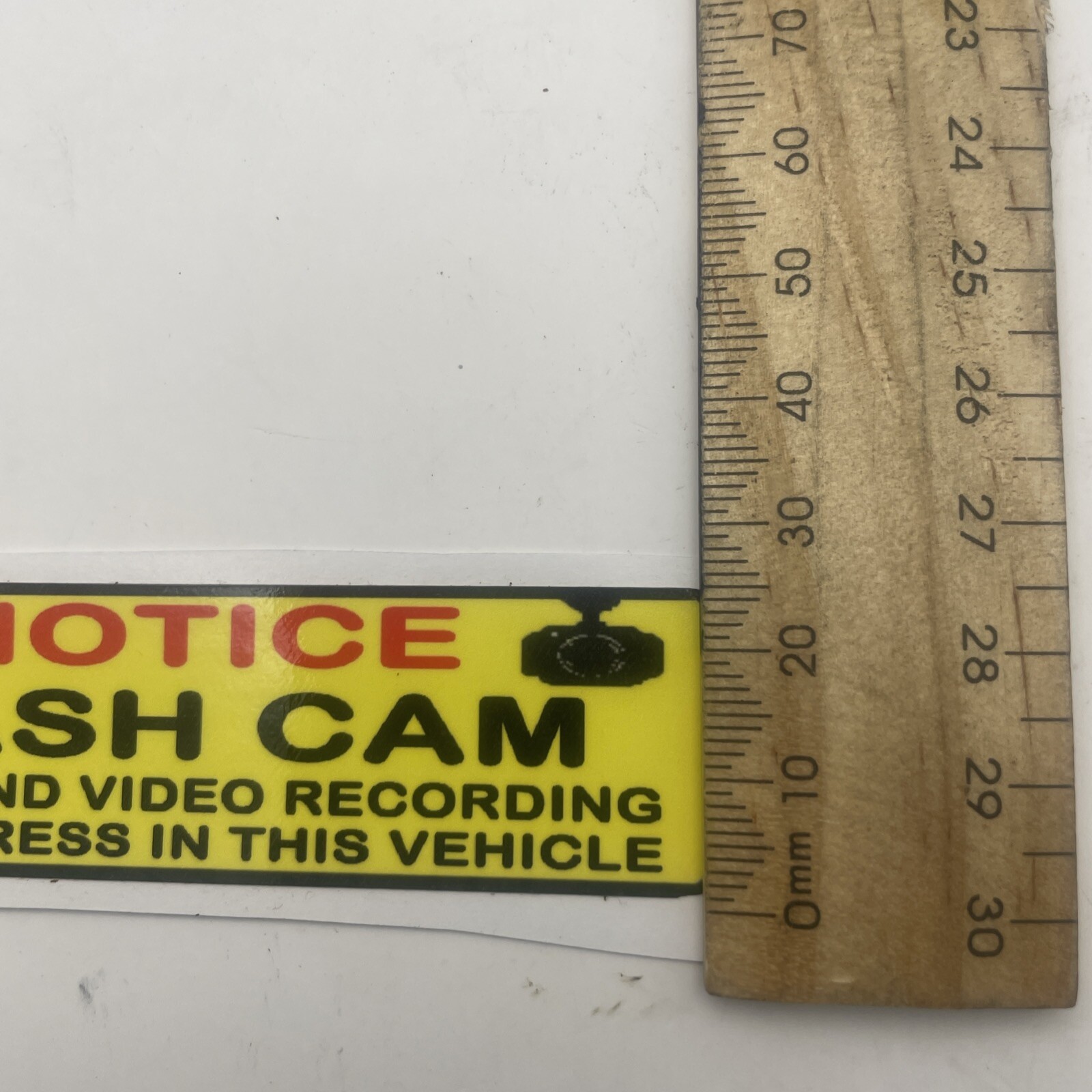 Uber Driver 2Pc Notice Dash Cam Audio Video Recording Car Window Sticker.