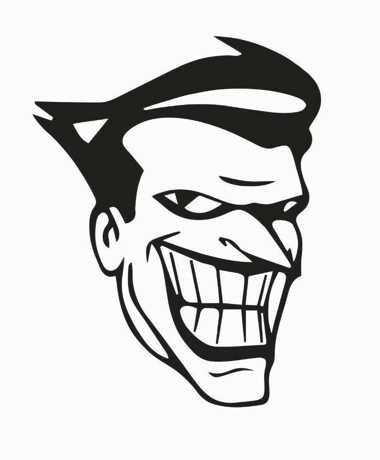 The Joker Batman Vinyl Die Cut Car Decal Sticker – FREE SHIP WHITE-