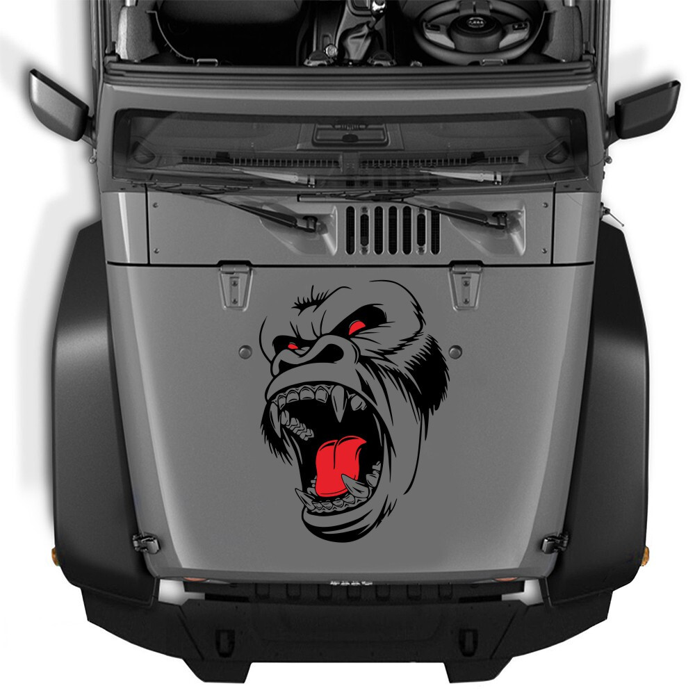 Horror Ape Totem DIY Sticker Car Side Door Fender Animal Vinyl Decals Waterproof