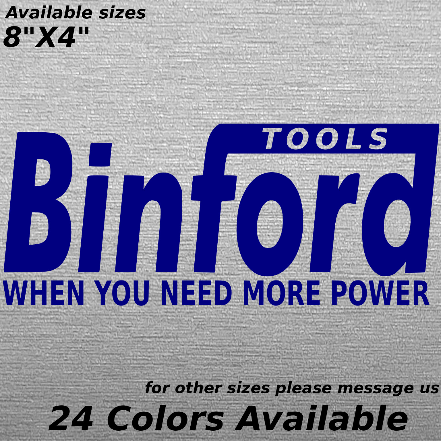 Custom Binford tools decal sticker 90s nostalgia mechanics trades
