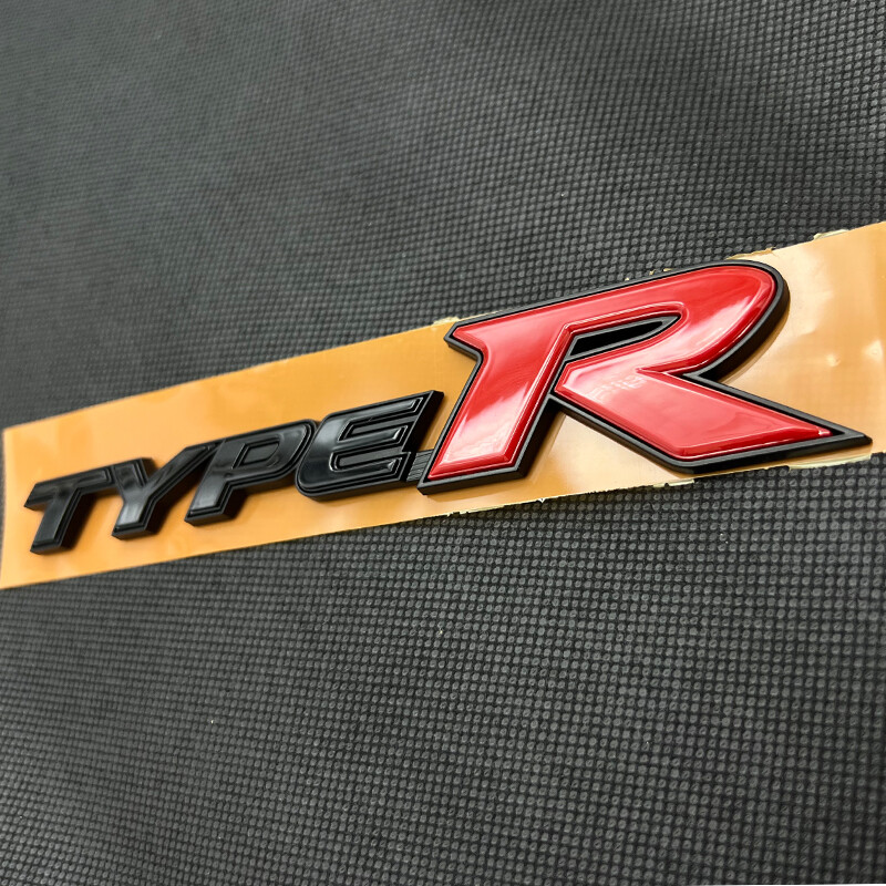 ABS Black Red Type R Racing Sport Rear Tailgate Emblem Badge For Honda