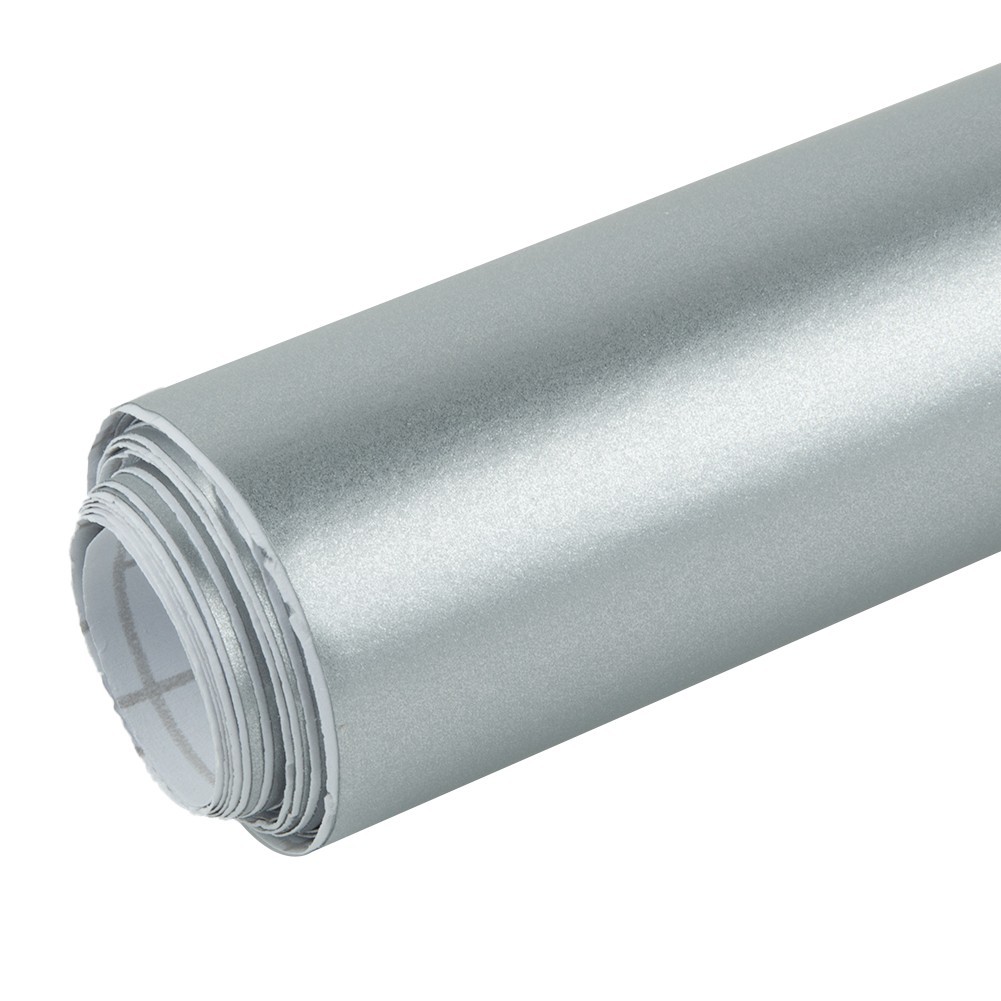 Car Satin Matte Chrome Metallic Silver Film Wrap Sticker Bubble Waterproof