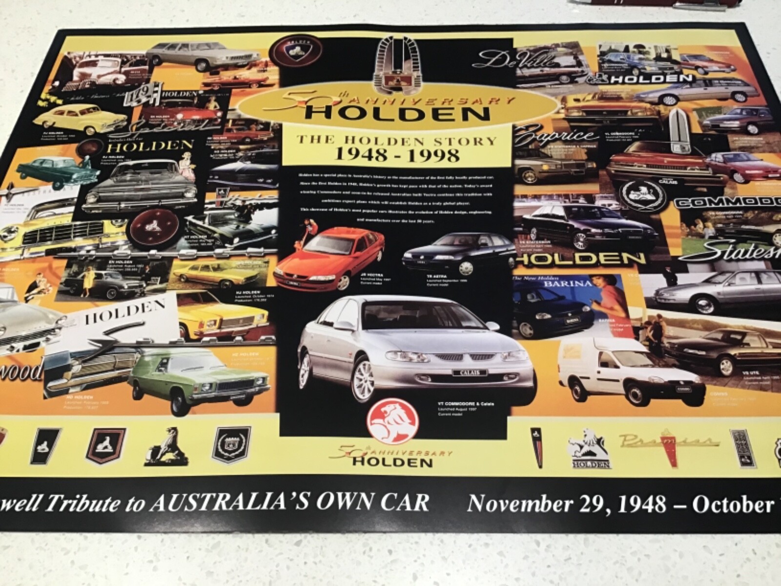RACING PERFORMANCE POSTER HOLDEN 50 YEARS MOTOR MONARO CAR V8 COMMODORE ENGINE 2