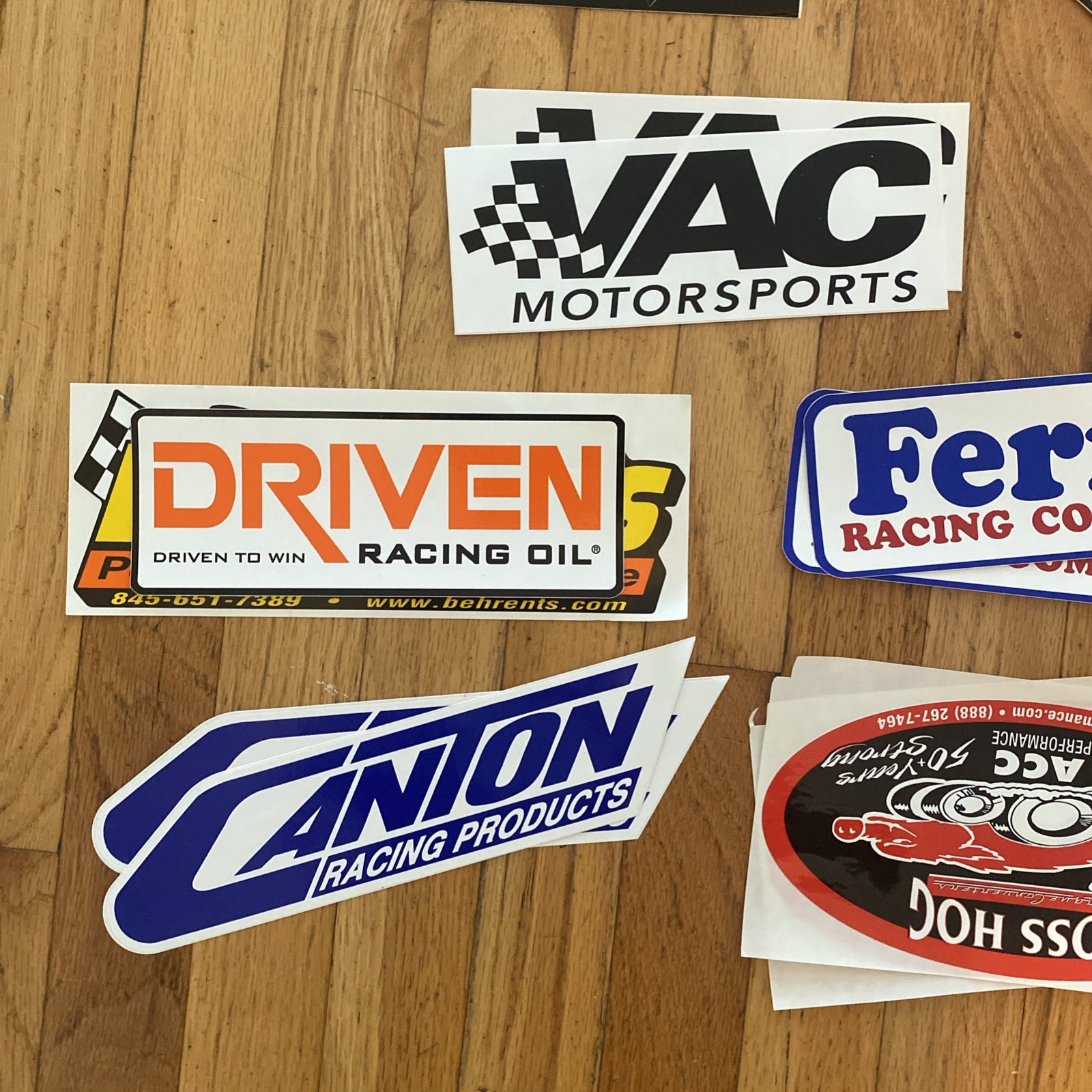 24 decals stickers pack bag drag, dirt car racing nhra, toolbox, hard hat,lunch