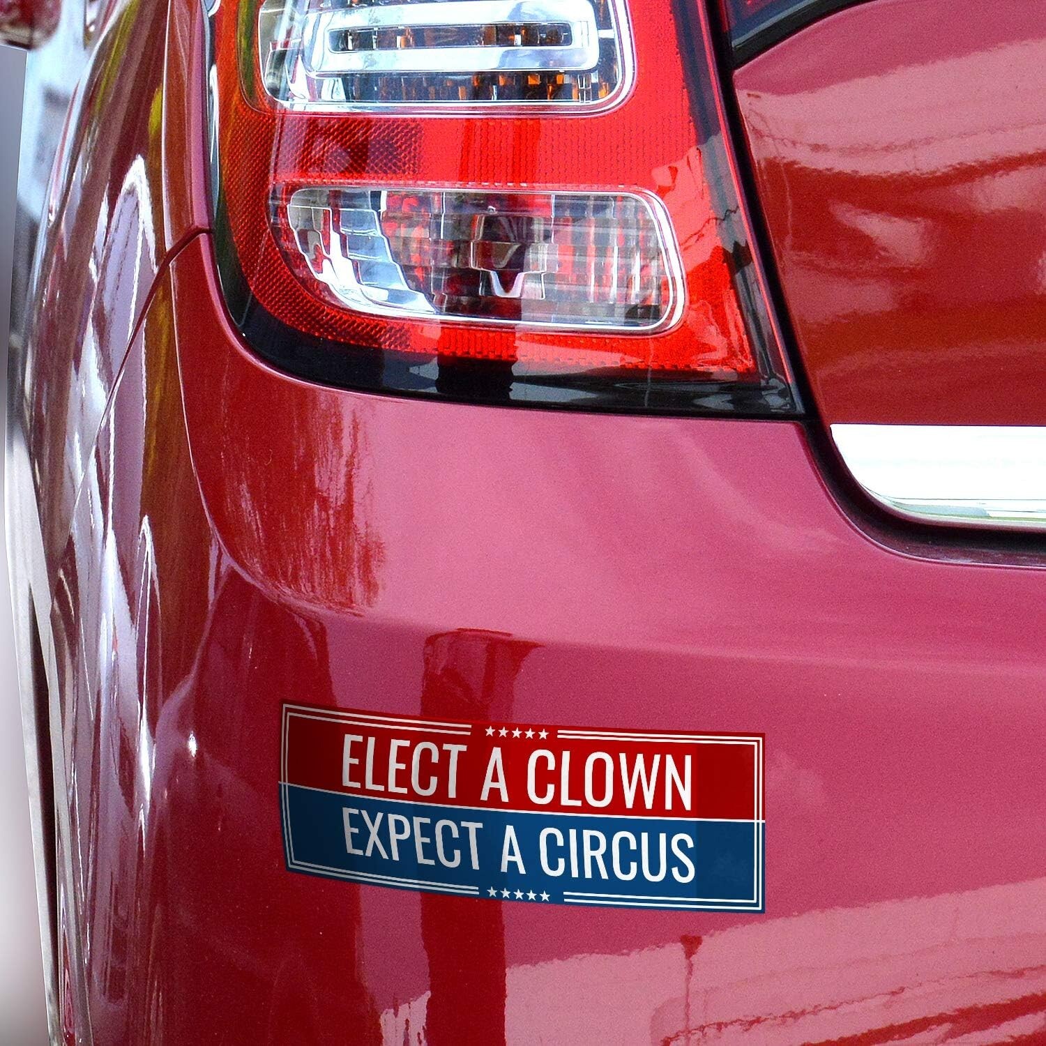 9×3 Elect a Clown Expect a Circus 3-Pack Political Bumper Sticker Car Window