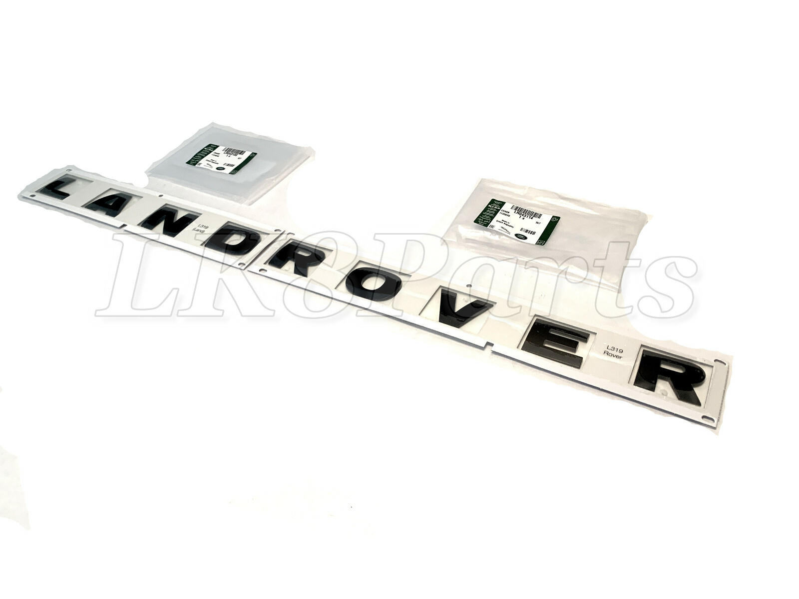 LR4 Front Hood ‘Land Rover’ Name Plate Lettering in Gloss Black Finish Genuine
