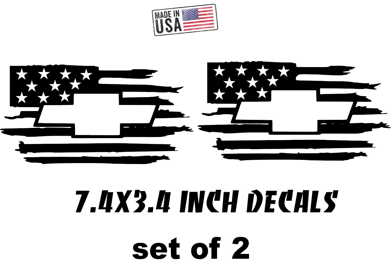 Set of 2 TAHOE Flag Vinyl Stickers TAHOE BOWTIE STARS decals