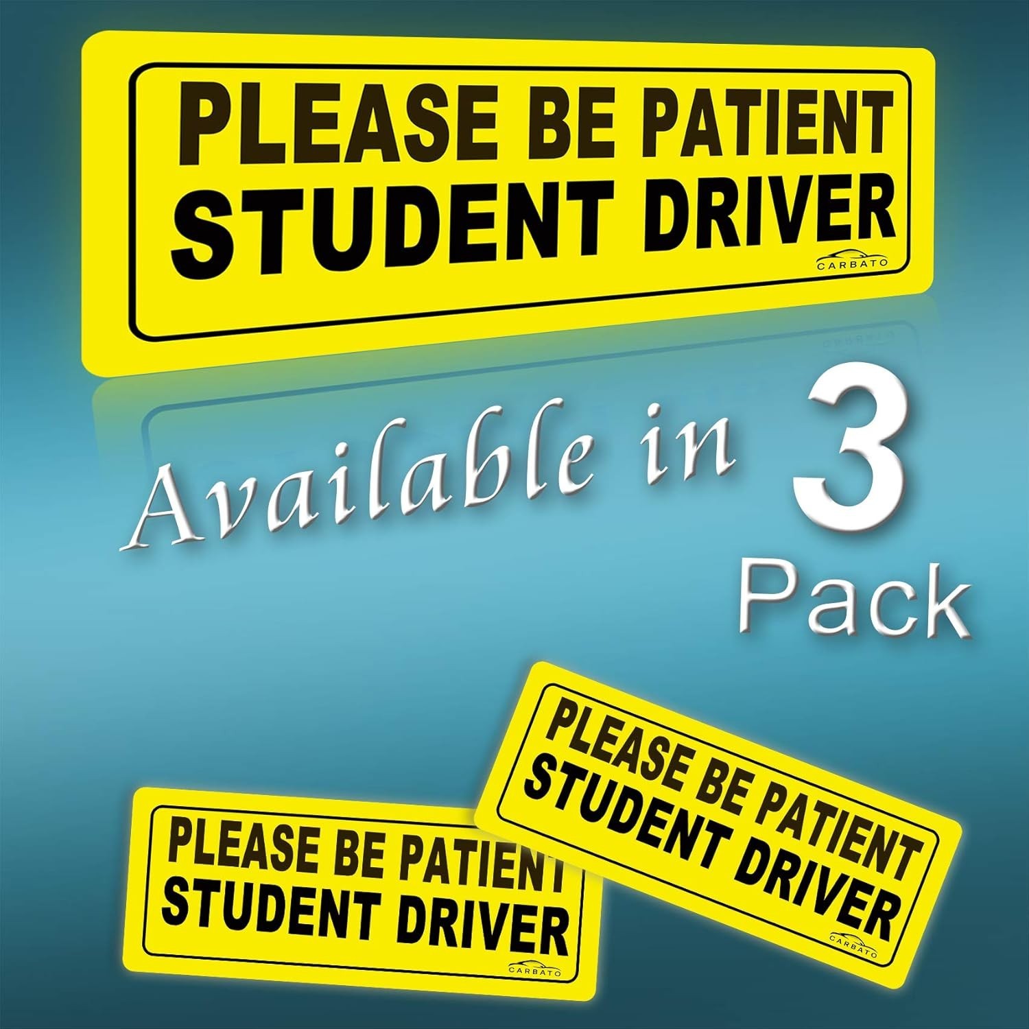 Weatherproof Student Driver Warning Magnets – Size 9×3.5 Inches for Visibility