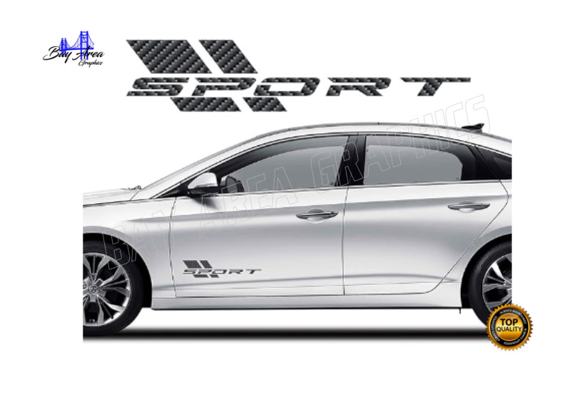 SPORT LOWER SIDE X2 DECAL PREMIUM VINYL EXTERIOR WATERPROOF FITS ALL CARS M BK
