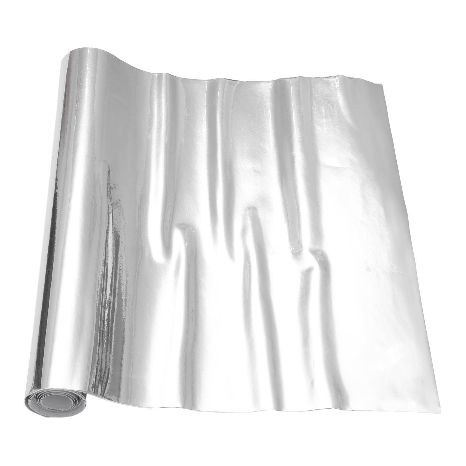 Silver Chrome Mirror Vinyl Wrap Film Roll Sheet Air Bubble 12 X 60 In