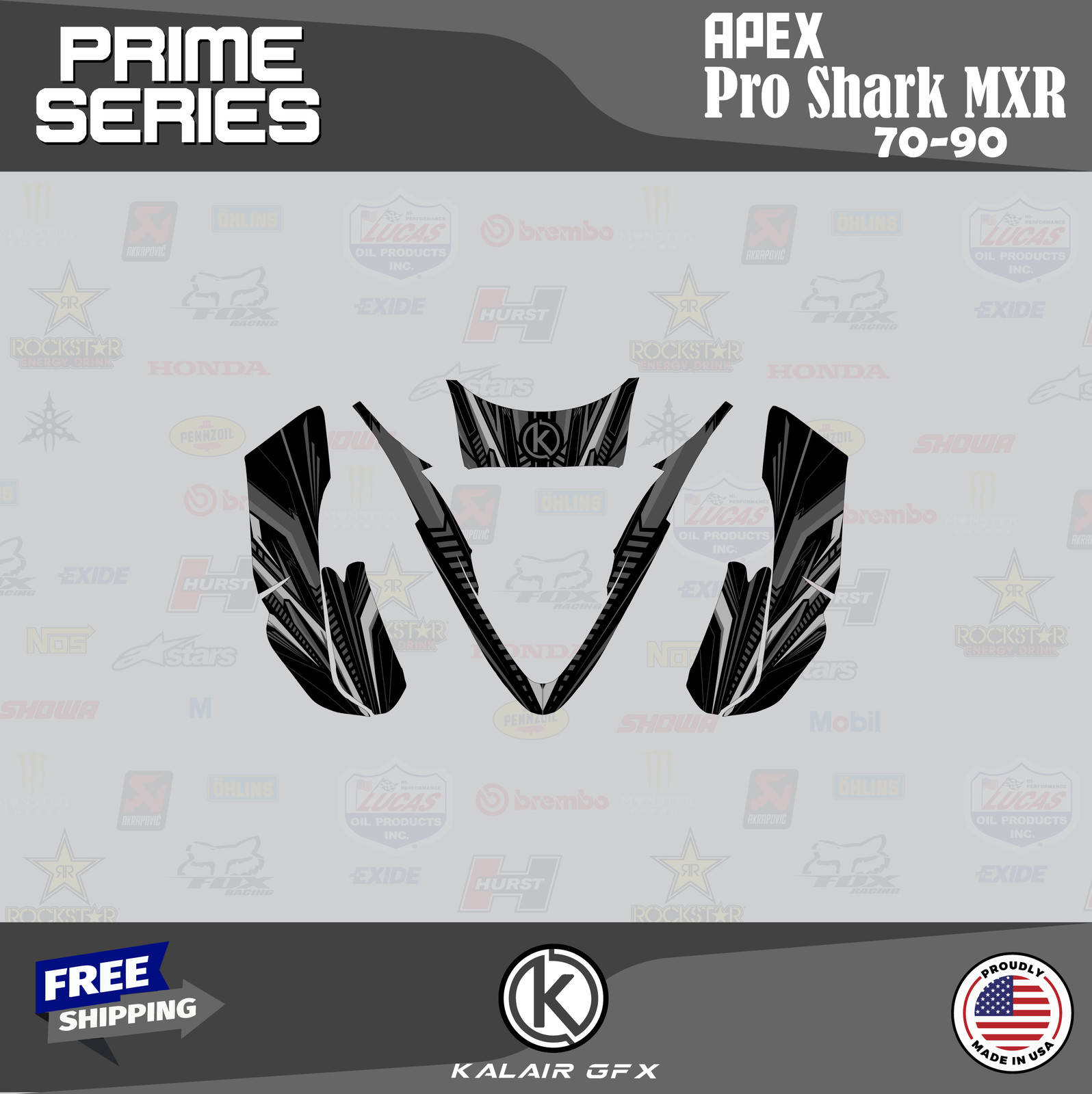 Graphics Kit for APEX Pro Shark MXR 70 90 Prime-smoke