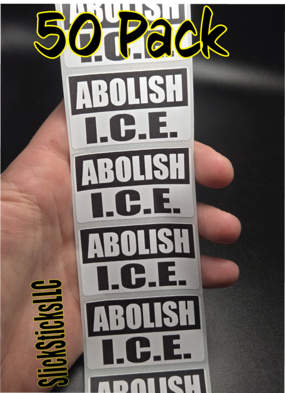 50PCS “ABOLISH ICE” bulk stickers decals labels human stop defund no one illegal