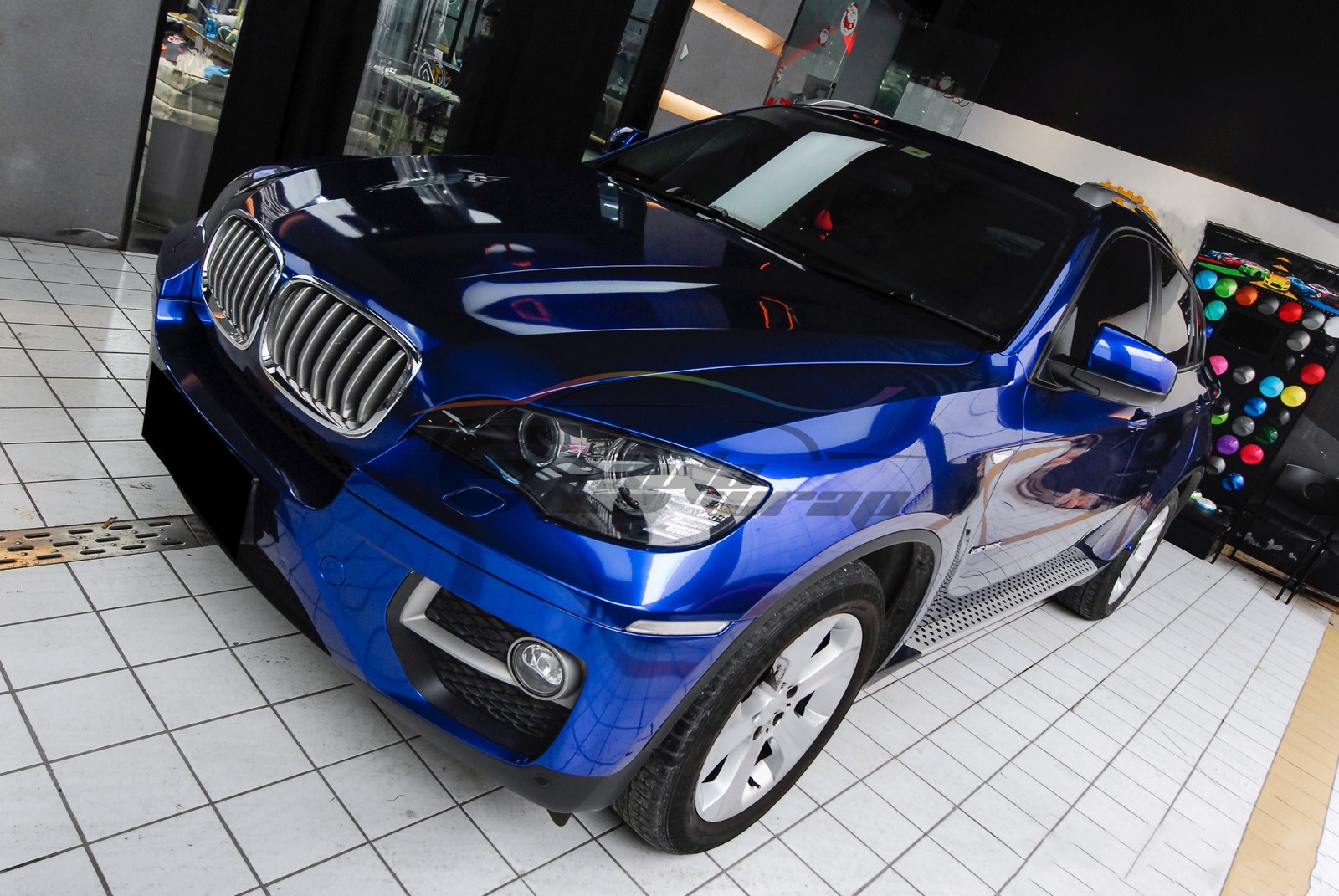 Gloss Metallic Sapphire Blue PPF TPU Paint Protection Film Dry Wet Vinyl Wrap