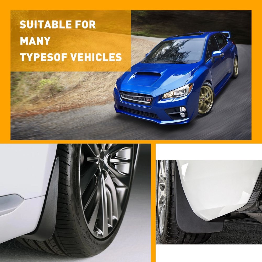 Universal Fit Splash Guards Rubber Car Mud Flaps Fender for Front Rear Tire B