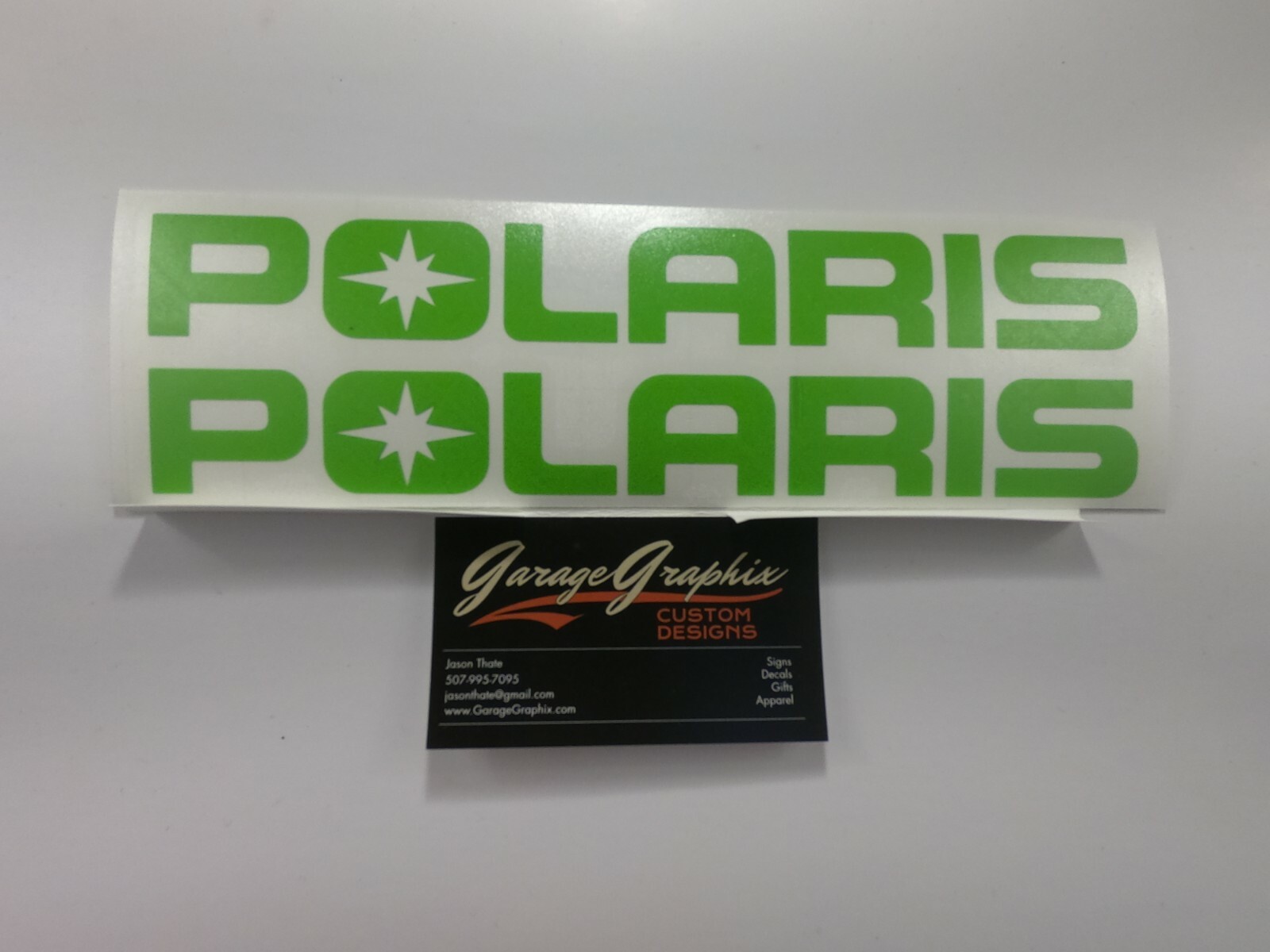 POLARIS 11″ WIDE X 1.5″ TALL 2 PACK VINYL DECALS PICK YOUR COLOR – TRACKED