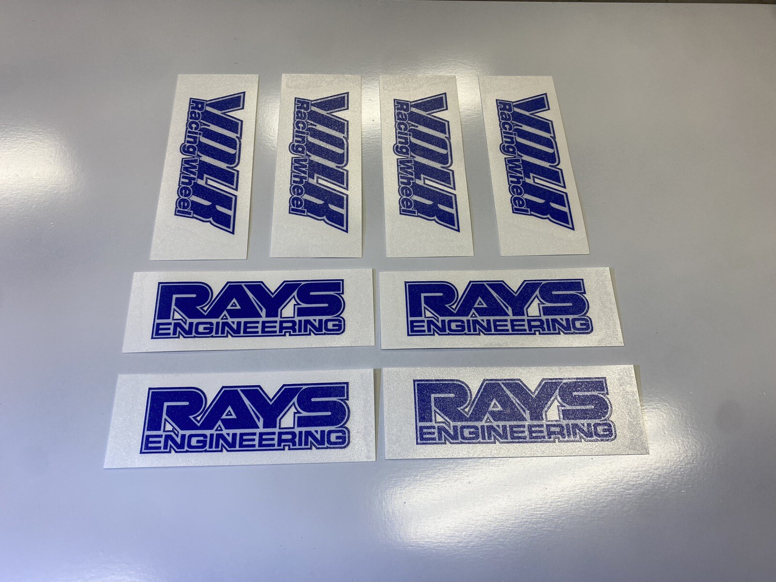 Blue JDM Japan Rays Engineering VOLK Racing TE37 Wheel decals sticker 8pcs OG