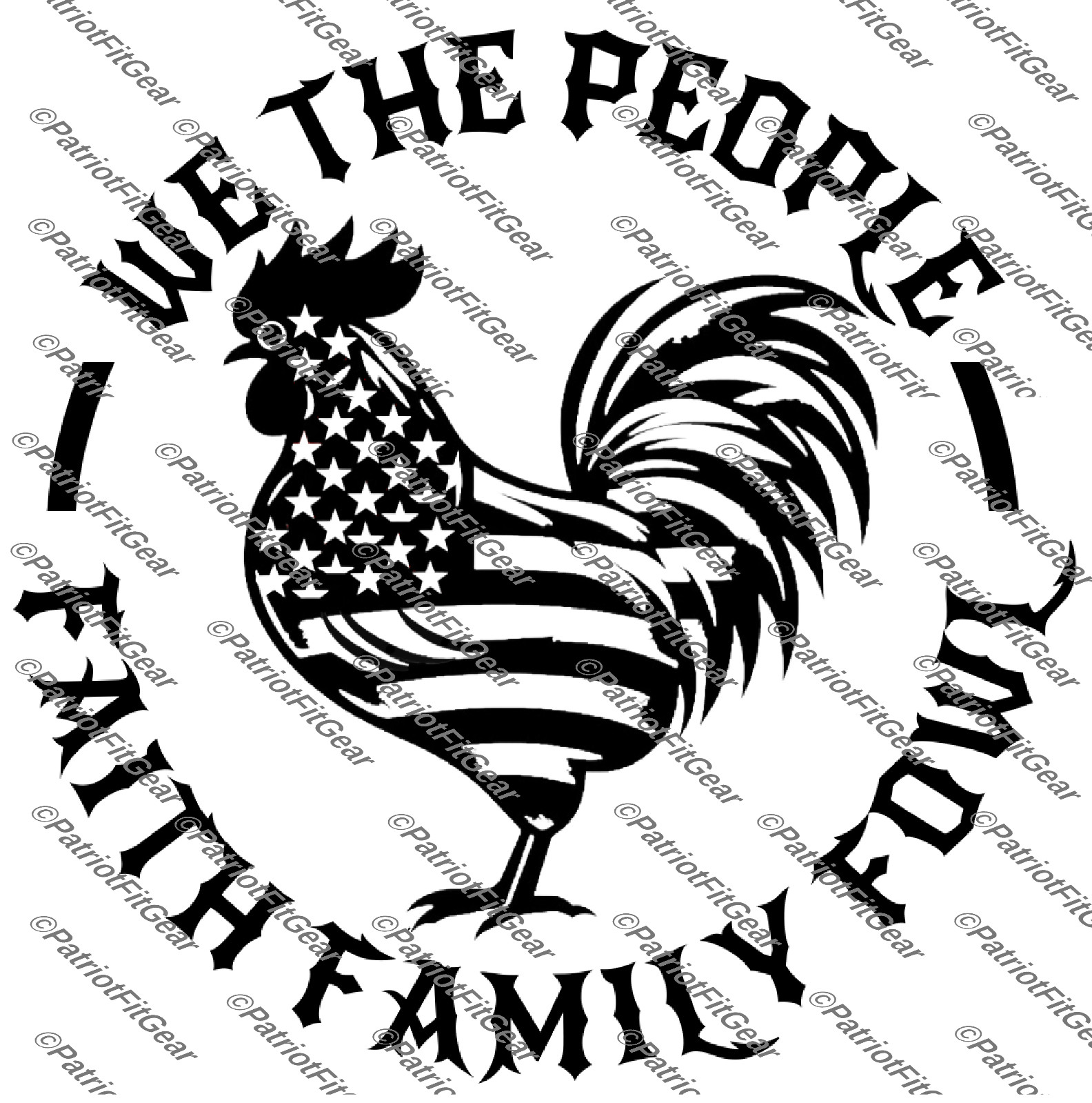 Chicken,We The People,Faith Family,Hen,Chicks, Fowl, Poultry Farm,Vinyl Decal
