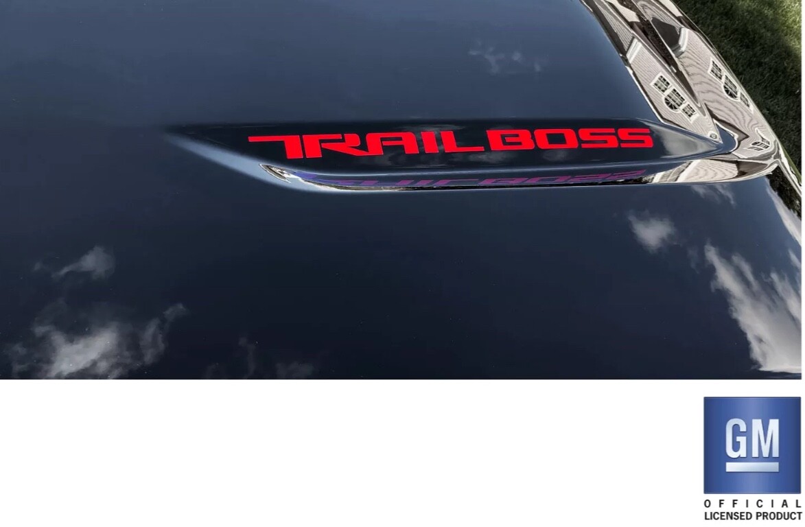 2019 20 21 22 23 24 Chevy Silverado 1500 Trail Boss Letters Hood Decals