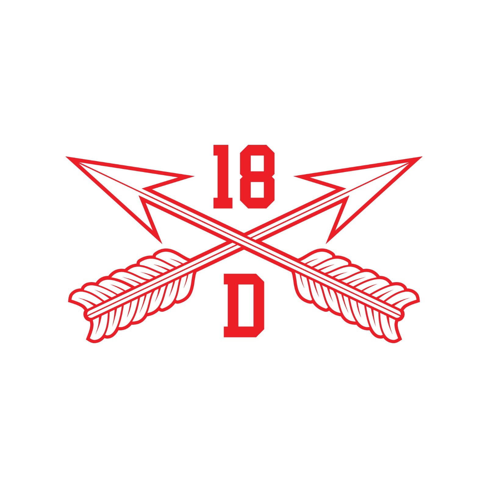 Army MOS 18D Special Forces Medical Sergeant Crossed Arrows Decal 3″ x 5.5″
