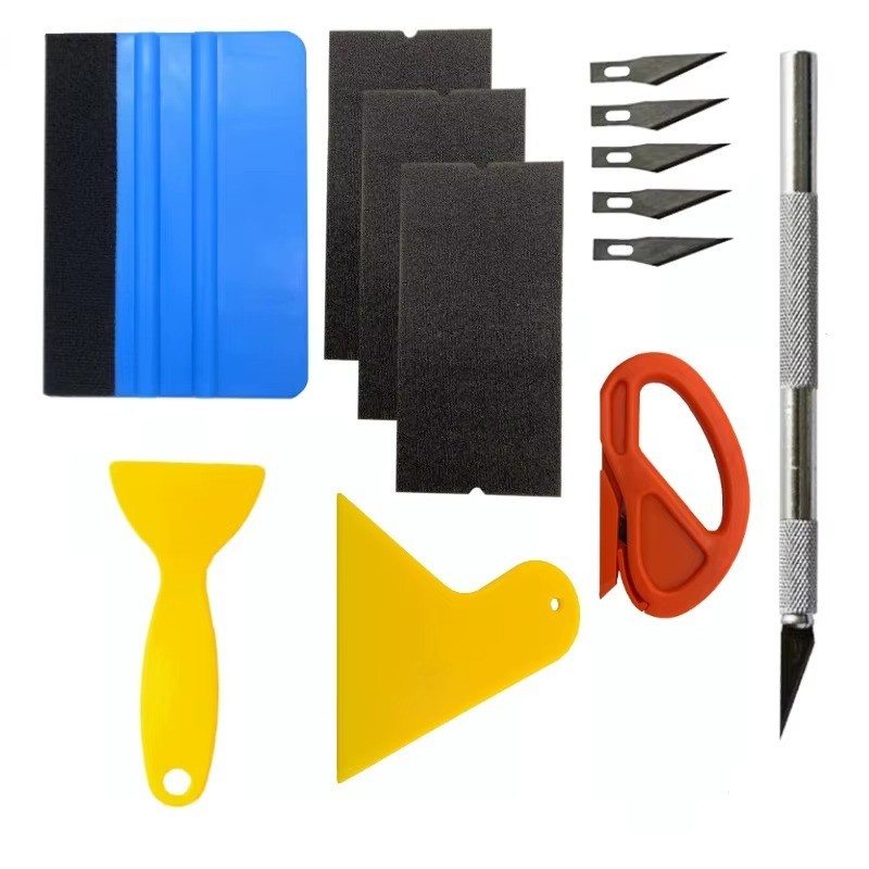 Car Window Tint Kit Vinyl Wrap Tools Squeegee Vehicle Film Application Set