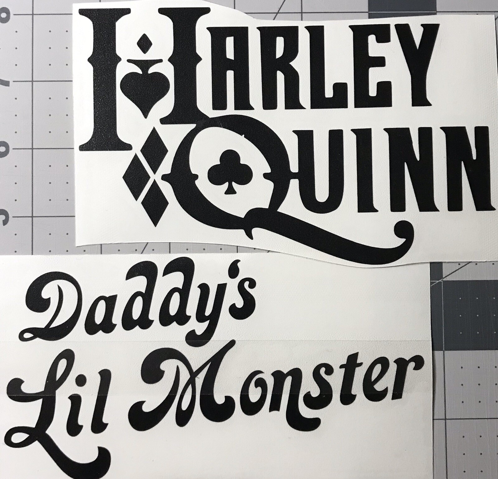 2 Harley Quinn Decals JOKER, RIDDLER, BATMAN DC COMICS decal, Laptop Car Truck