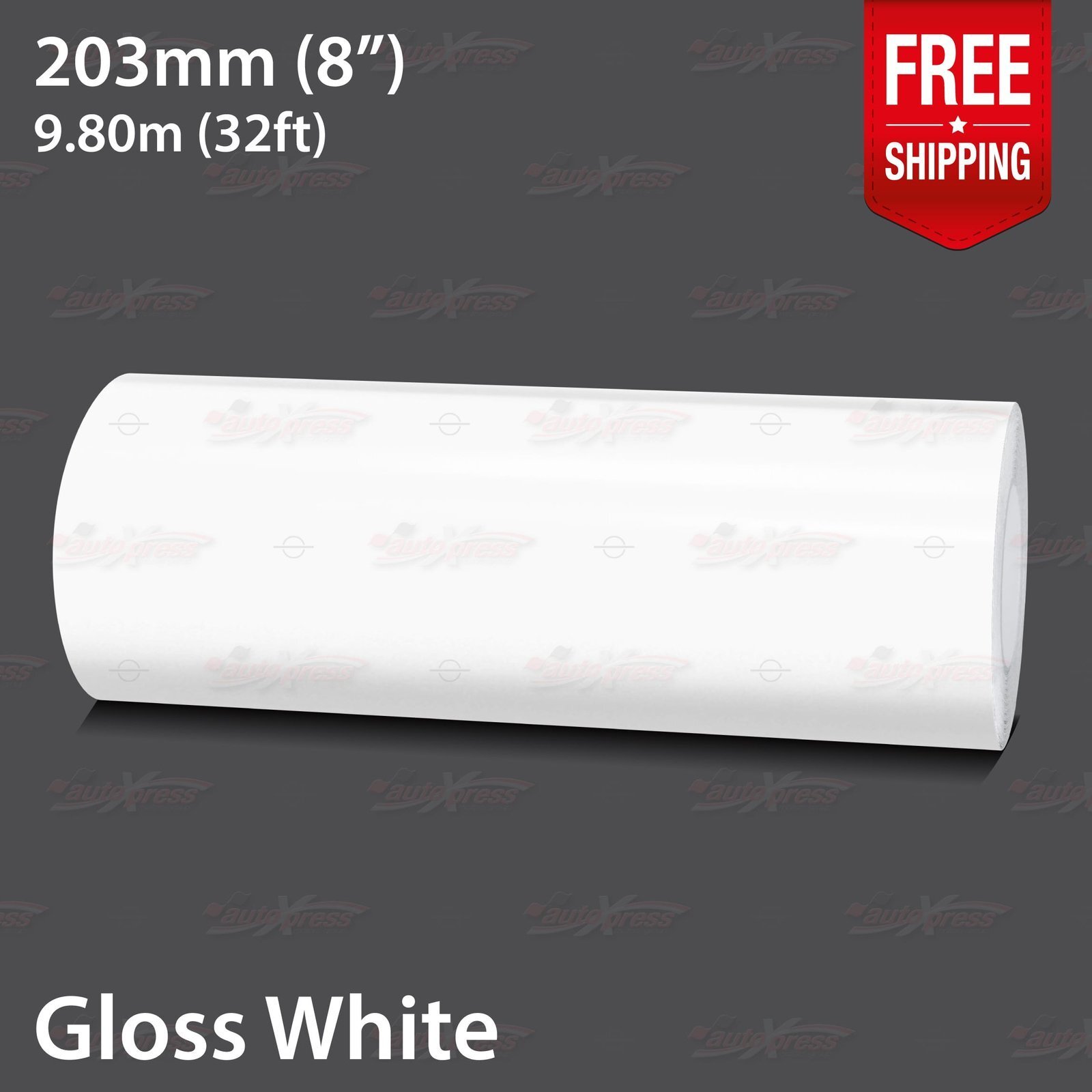 GLOSS WHITE 8″ 203mm Roll PIN STRIPE Car Striping Line TAPE Decal Vinyl Sticker