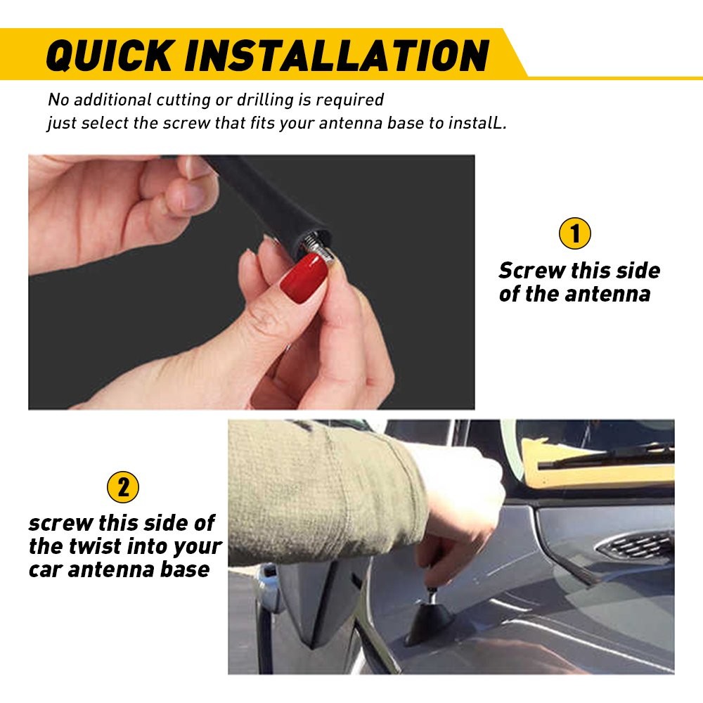 16″ Car Roof FM/AM Signal Antenna Aerial Extend Universal SUV Auto Fender M
