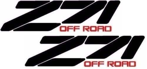 Z71 4×4 Off Road Sticker Vinyl Decal Fits Chevy Truck Silverado 1500 BLACK/RED