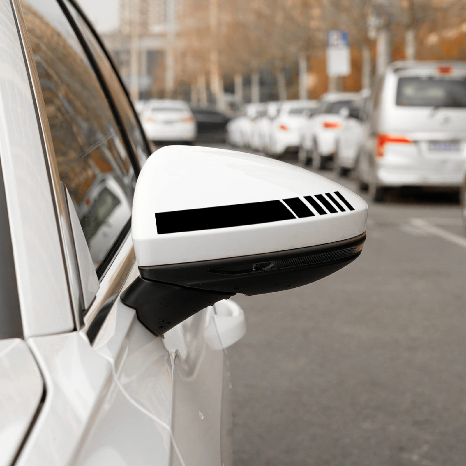 SINGARO Car Exterior Accessories Rear View Mirror Stickers Decor Black