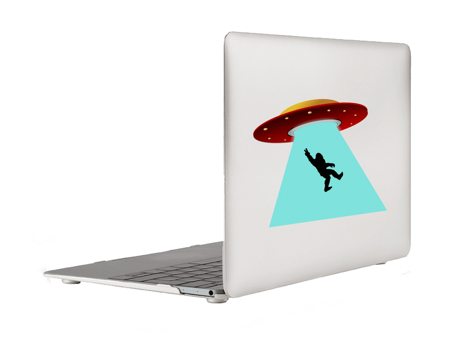 Alien UFO Abduction Bigfoot Sasquatch Funny Vinyl Sticker