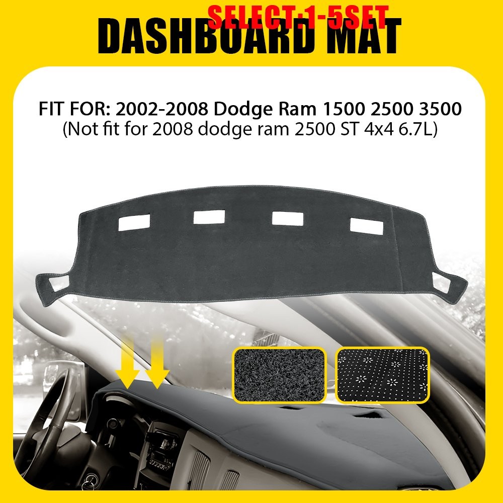 For 2002-2008 DODGE RAM 1500 2500 3500 Mat Dashboard Dash Cover Pad Dashmat 1-5X