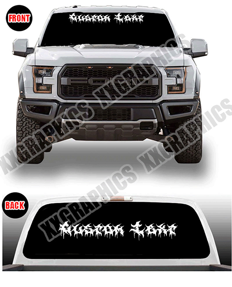 Custom Vinyl Text Lettering Decal Windshield Banner Truck Diesel Glass Window A