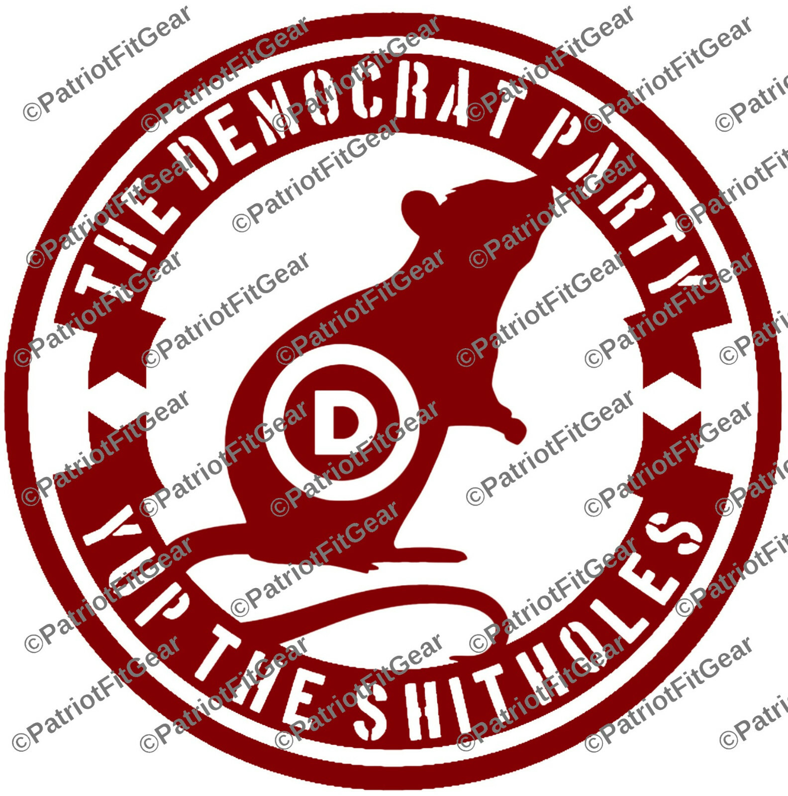 Rat Infested,The Democrat Party,Yup Sh*tholes,Liberals Suck,Sticker,Vinyl Decal